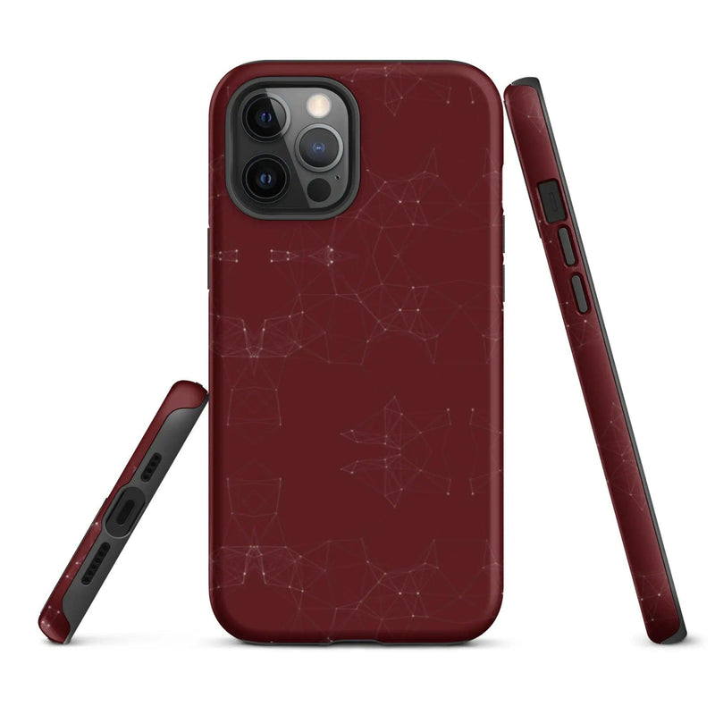Load image into Gallery viewer, Colorful Dark Red Double Layered Impact Resistant Tough iPhone Case 3D Wrap Matte or Glossy Finish CREATIVETECH