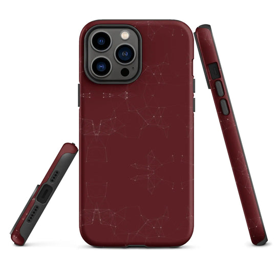 Colorful Dark Red Double Layered Impact Resistant Tough iPhone Case 3D Wrap Matte or Glossy Finish CREATIVETECH
