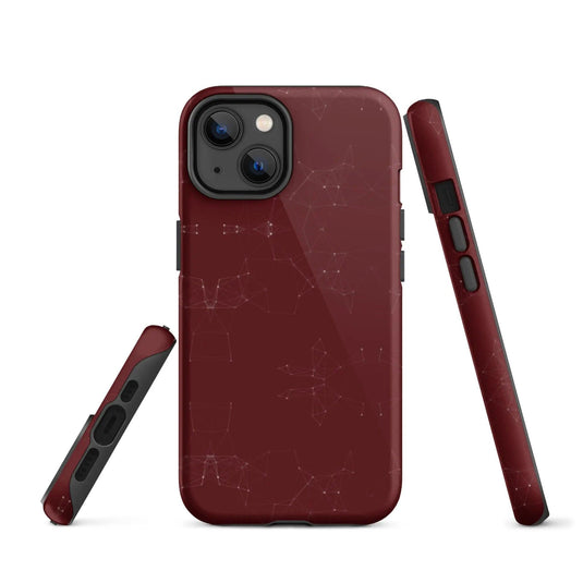 Colorful Dark Red Double Layered Impact Resistant Tough iPhone Case 3D Wrap Matte or Glossy Finish CREATIVETECH