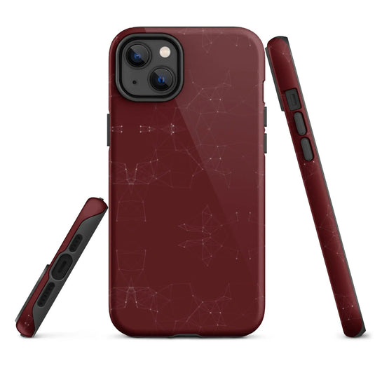 Colorful Dark Red Double Layered Impact Resistant Tough iPhone Case 3D Wrap Matte or Glossy Finish CREATIVETECH