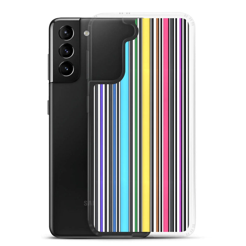 Load image into Gallery viewer, Colorful Discrete Rainbow LGBT Striped Flexible Clear Samsung Case Bump Resistant Corners CREATIVETECH