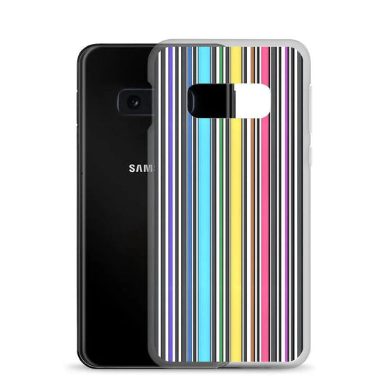 Colorful Discrete Rainbow LGBT Striped Flexible Clear Samsung Case Bump Resistant Corners CREATIVETECH
