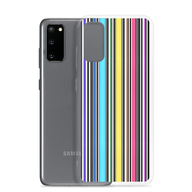 Load image into Gallery viewer, Colorful Discrete Rainbow LGBT Striped Flexible Clear Samsung Case Bump Resistant Corners CREATIVETECH