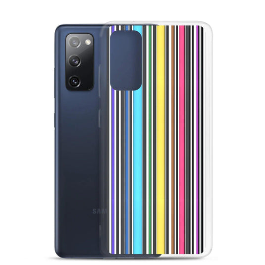 Colorful Discrete Rainbow LGBT Striped Flexible Clear Samsung Case Bump Resistant Corners CREATIVETECH