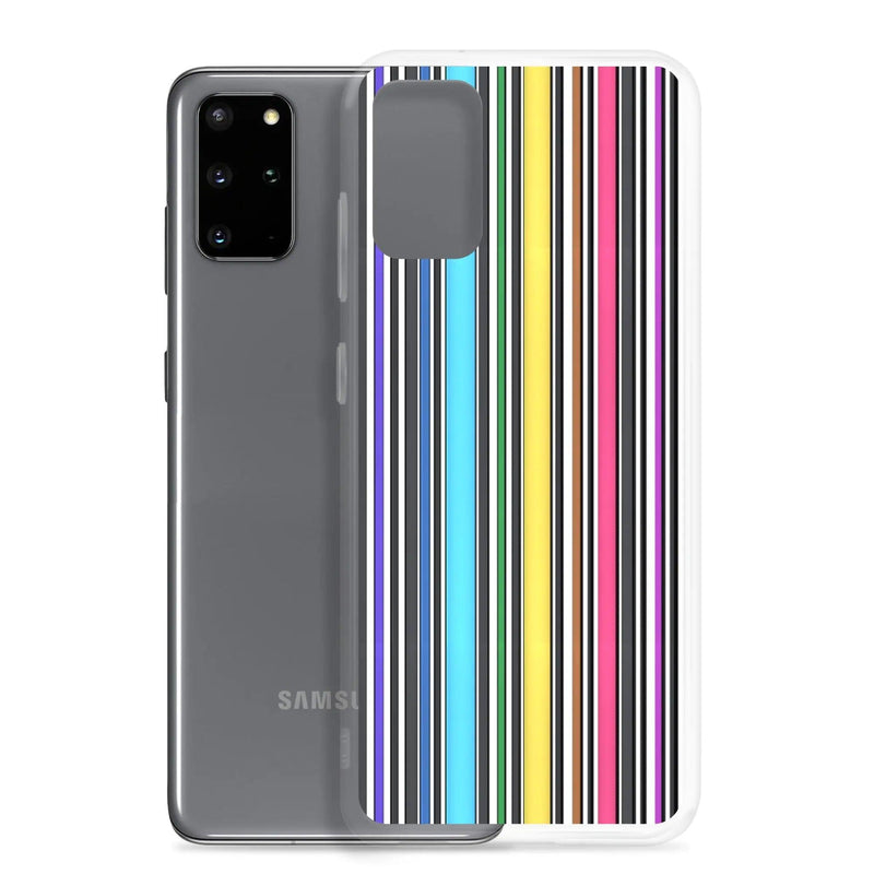 Load image into Gallery viewer, Colorful Discrete Rainbow LGBT Striped Flexible Clear Samsung Case Bump Resistant Corners CREATIVETECH