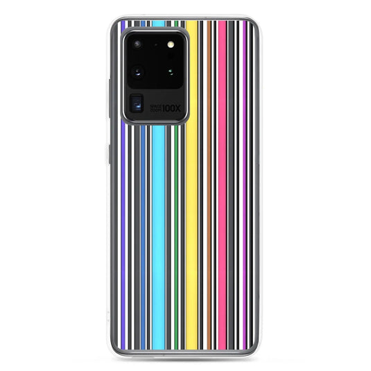 Colorful Discrete Rainbow LGBT Striped Flexible Clear Samsung Case Bump Resistant Corners CREATIVETECH