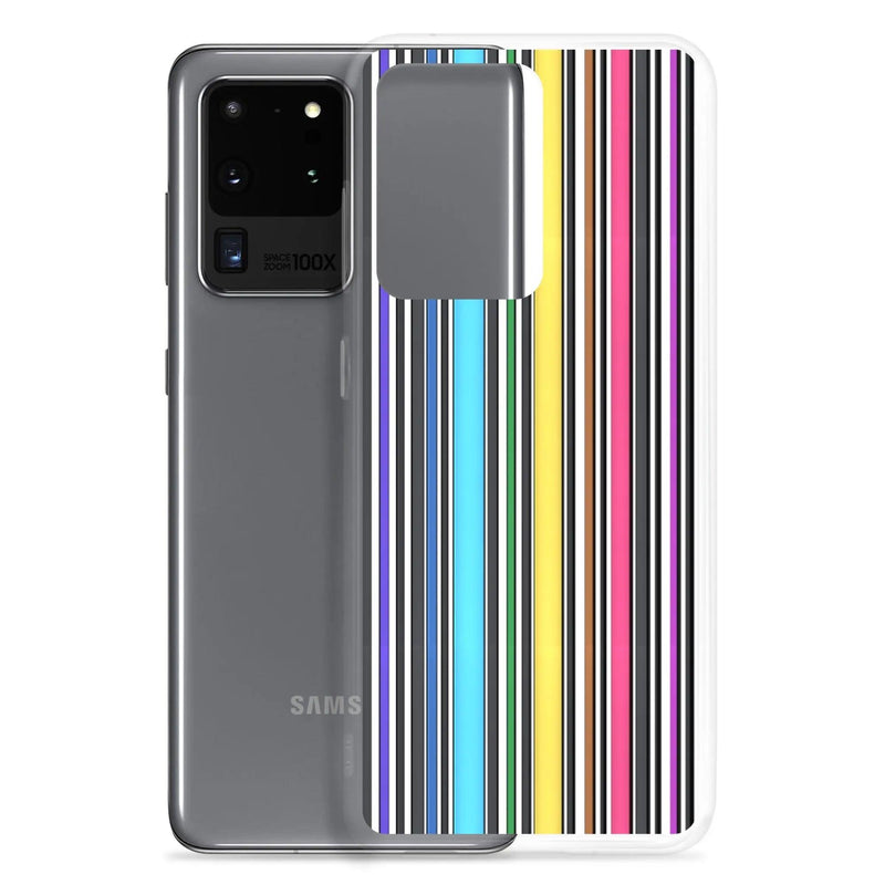 Load image into Gallery viewer, Colorful Discrete Rainbow LGBT Striped Flexible Clear Samsung Case Bump Resistant Corners CREATIVETECH