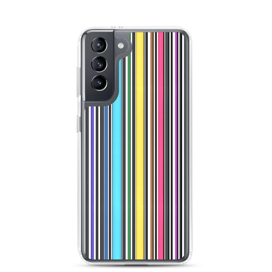 Colorful Discrete Rainbow LGBT Striped Flexible Clear Samsung Case Bump Resistant Corners CREATIVETECH
