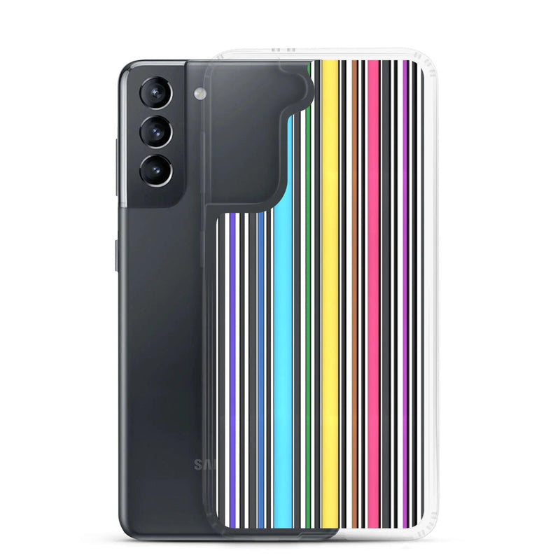 Load image into Gallery viewer, Colorful Discrete Rainbow LGBT Striped Flexible Clear Samsung Case Bump Resistant Corners CREATIVETECH