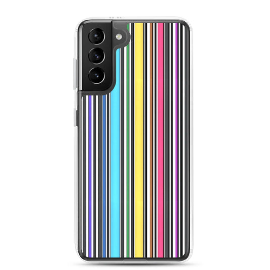 Colorful Discrete Rainbow LGBT Striped Flexible Clear Samsung Case Bump Resistant Corners CREATIVETECH