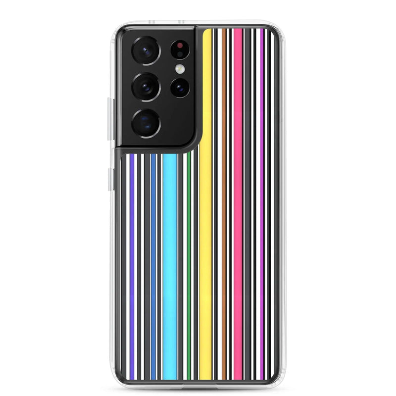 Load image into Gallery viewer, Colorful Discrete Rainbow LGBT Striped Flexible Clear Samsung Case Bump Resistant Corners CREATIVETECH