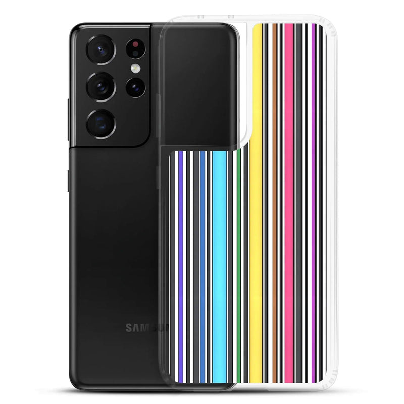 Load image into Gallery viewer, Colorful Discrete Rainbow LGBT Striped Flexible Clear Samsung Case Bump Resistant Corners CREATIVETECH