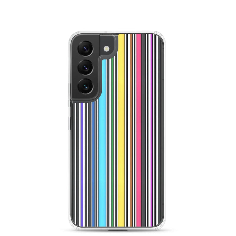 Load image into Gallery viewer, Colorful Discrete Rainbow LGBT Striped Flexible Clear Samsung Case Bump Resistant Corners CREATIVETECH