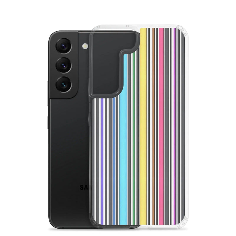 Load image into Gallery viewer, Colorful Discrete Rainbow LGBT Striped Flexible Clear Samsung Case Bump Resistant Corners CREATIVETECH