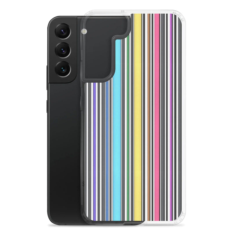 Load image into Gallery viewer, Colorful Discrete Rainbow LGBT Striped Flexible Clear Samsung Case Bump Resistant Corners CREATIVETECH