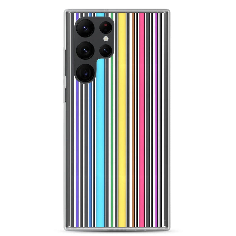 Load image into Gallery viewer, Colorful Discrete Rainbow LGBT Striped Flexible Clear Samsung Case Bump Resistant Corners CREATIVETECH