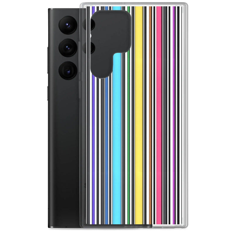 Load image into Gallery viewer, Colorful Discrete Rainbow LGBT Striped Flexible Clear Samsung Case Bump Resistant Corners CREATIVETECH