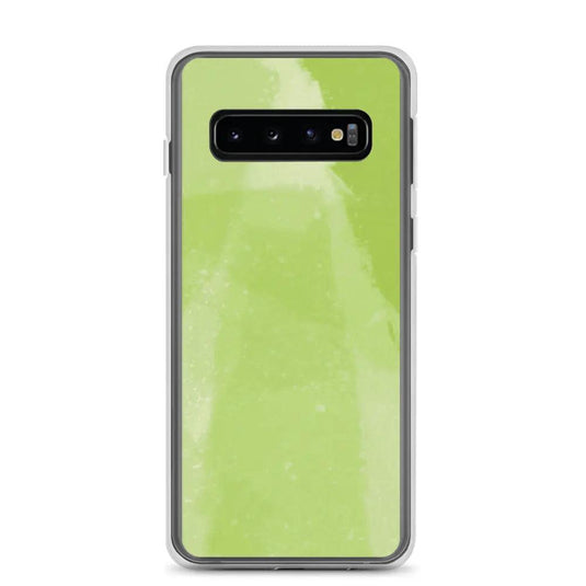 Colorful Fresh Green Industrial Watercolor Paint Brush Style Flexible Clear Samsung Case Bump Resistant Corners CREATIVETECH