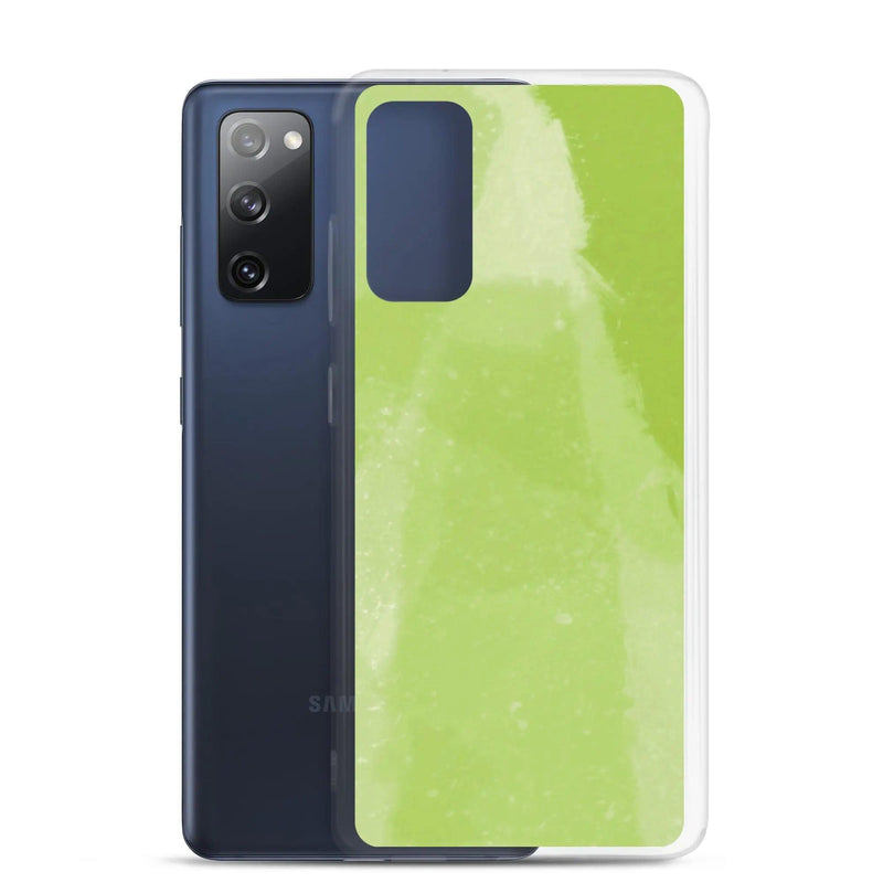 Load image into Gallery viewer, Colorful Fresh Green Industrial Watercolor Paint Brush Style Flexible Clear Samsung Case Bump Resistant Corners CREATIVETECH