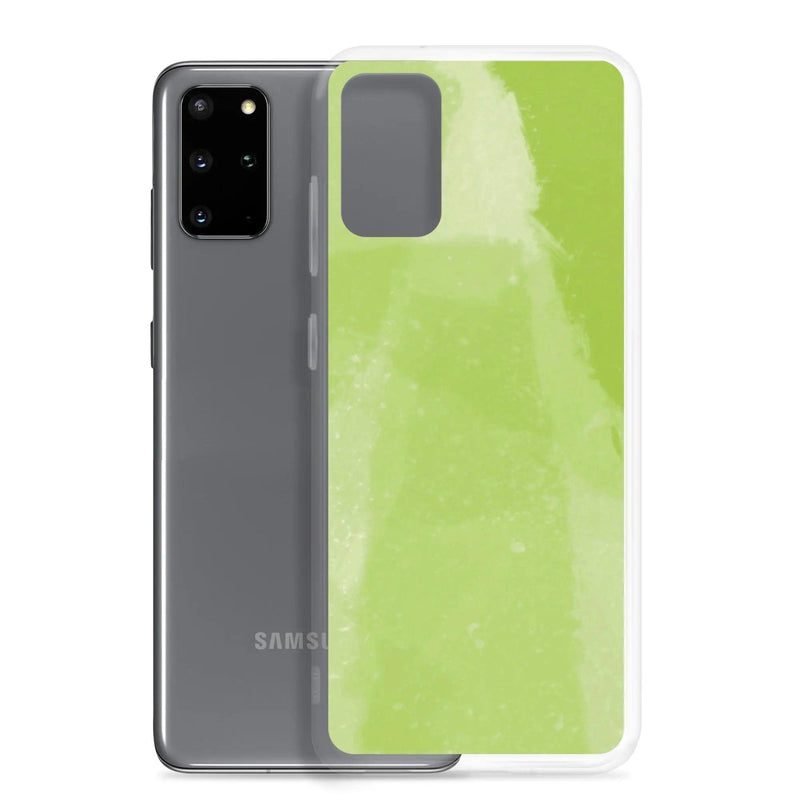 Load image into Gallery viewer, Colorful Fresh Green Industrial Watercolor Paint Brush Style Flexible Clear Samsung Case Bump Resistant Corners CREATIVETECH