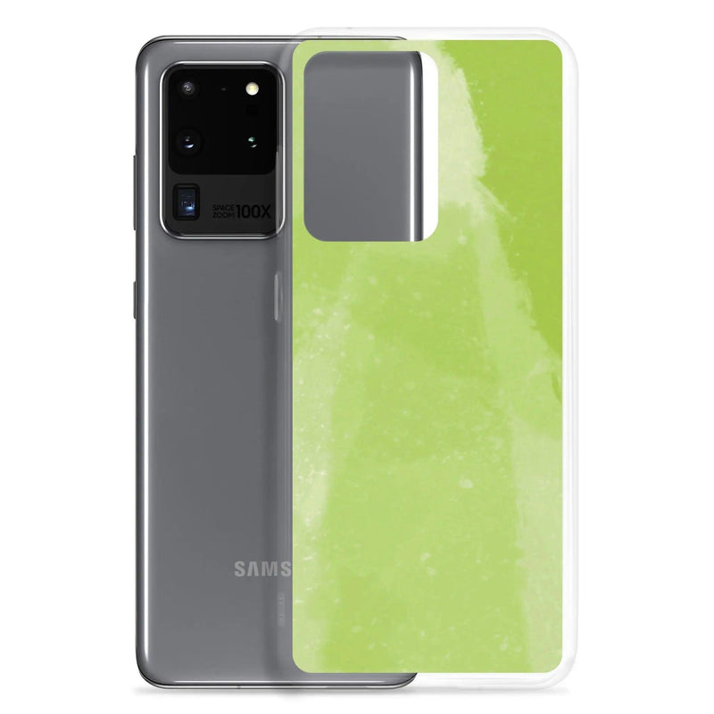 Load image into Gallery viewer, Colorful Fresh Green Industrial Watercolor Paint Brush Style Flexible Clear Samsung Case Bump Resistant Corners CREATIVETECH