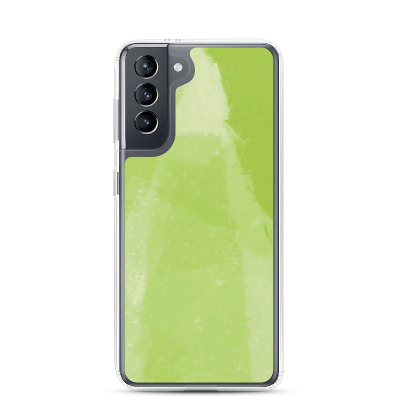 Load image into Gallery viewer, Colorful Fresh Green Industrial Watercolor Paint Brush Style Flexible Clear Samsung Case Bump Resistant Corners CREATIVETECH