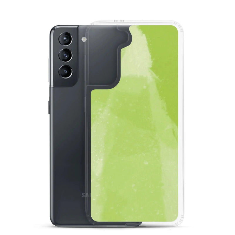 Load image into Gallery viewer, Colorful Fresh Green Industrial Watercolor Paint Brush Style Flexible Clear Samsung Case Bump Resistant Corners CREATIVETECH