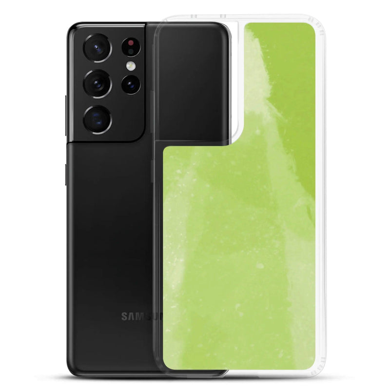 Load image into Gallery viewer, Colorful Fresh Green Industrial Watercolor Paint Brush Style Flexible Clear Samsung Case Bump Resistant Corners CREATIVETECH
