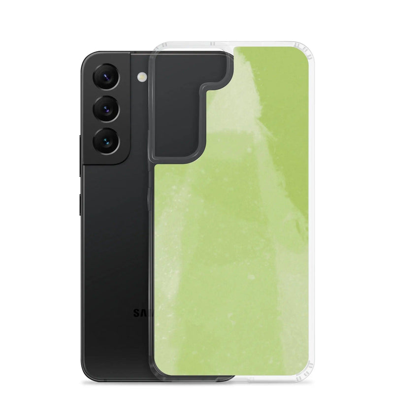 Load image into Gallery viewer, Colorful Fresh Green Industrial Watercolor Paint Brush Style Flexible Clear Samsung Case Bump Resistant Corners CREATIVETECH