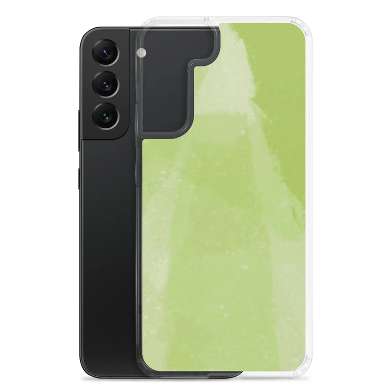 Load image into Gallery viewer, Colorful Fresh Green Industrial Watercolor Paint Brush Style Flexible Clear Samsung Case Bump Resistant Corners CREATIVETECH