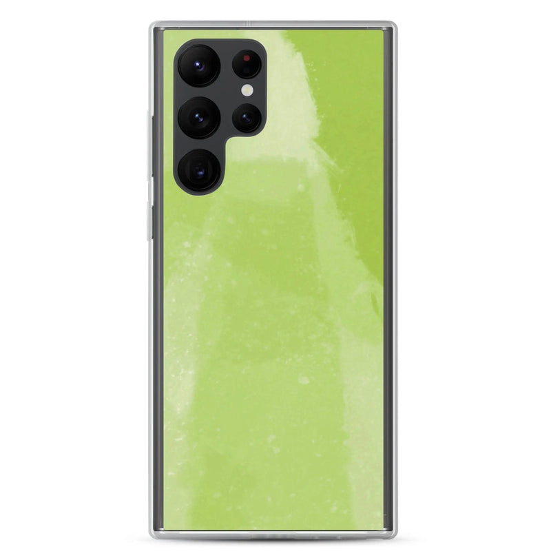 Load image into Gallery viewer, Colorful Fresh Green Industrial Watercolor Paint Brush Style Flexible Clear Samsung Case Bump Resistant Corners CREATIVETECH