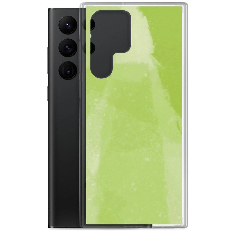 Load image into Gallery viewer, Colorful Fresh Green Industrial Watercolor Paint Brush Style Flexible Clear Samsung Case Bump Resistant Corners CREATIVETECH