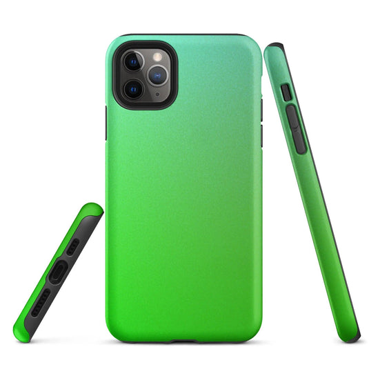 Colorful Green Double Layered Impact Resistant Tough iPhone Case 3D Wrap Matte or Glossy Finish CREATIVETECH