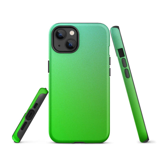 Colorful Green Double Layered Impact Resistant Tough iPhone Case 3D Wrap Matte or Glossy Finish CREATIVETECH