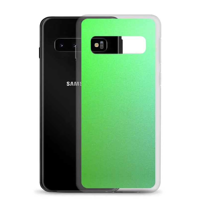 Load image into Gallery viewer, Colorful Intense Green Gradient Flexible Clear Samsung Case Bump Resistant Corners CREATIVETECH
