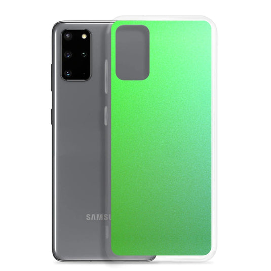 Colorful Intense Green Gradient Flexible Clear Samsung Case Bump Resistant Corners CREATIVETECH