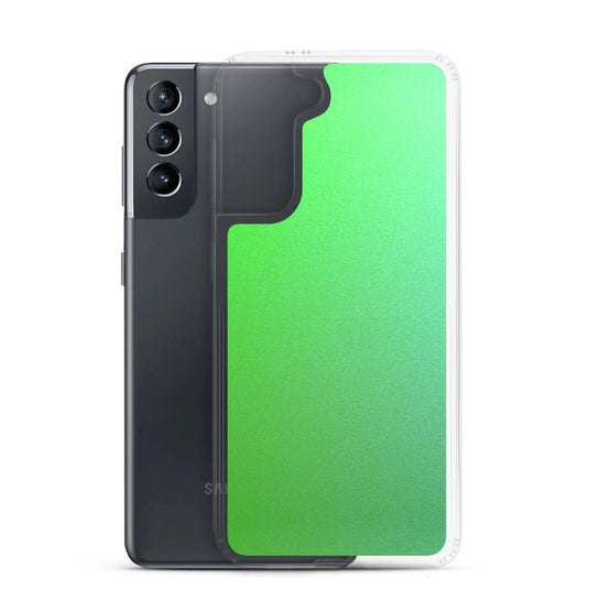 Colorful Intense Green Gradient Flexible Clear Samsung Case Bump Resistant Corners CREATIVETECH