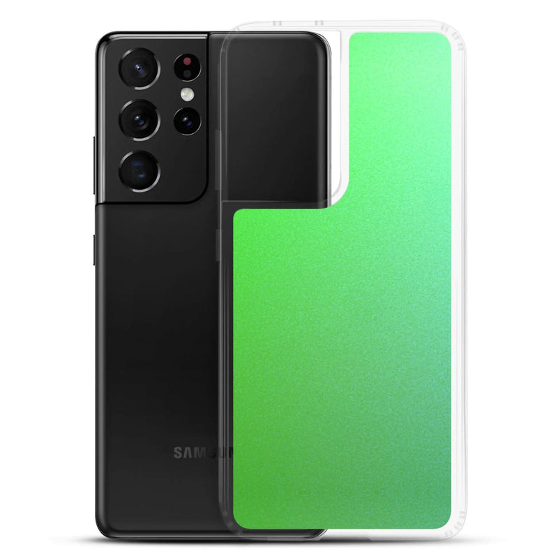 Load image into Gallery viewer, Colorful Intense Green Gradient Flexible Clear Samsung Case Bump Resistant Corners CREATIVETECH