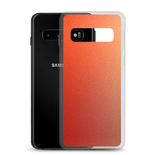 Colorful Intense Red Orange Gradient Flexible Clear Samsung Case Bump Resistant Corners CREATIVETECH