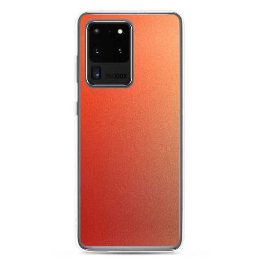 Colorful Intense Red Orange Gradient Flexible Clear Samsung Case Bump Resistant Corners CREATIVETECH