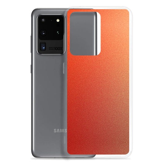 Colorful Intense Red Orange Gradient Flexible Clear Samsung Case Bump Resistant Corners CREATIVETECH