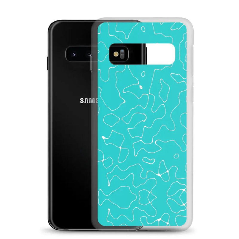 Load image into Gallery viewer, Colorful Marine Blue Green Organic Pattern Flexible Clear Samsung Case Bump Resistant Corners CREATIVETECH