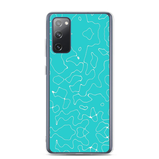 Colorful Marine Blue Green Organic Pattern Flexible Clear Samsung Case Bump Resistant Corners CREATIVETECH
