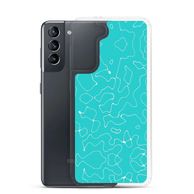 Load image into Gallery viewer, Colorful Marine Blue Green Organic Pattern Flexible Clear Samsung Case Bump Resistant Corners CREATIVETECH