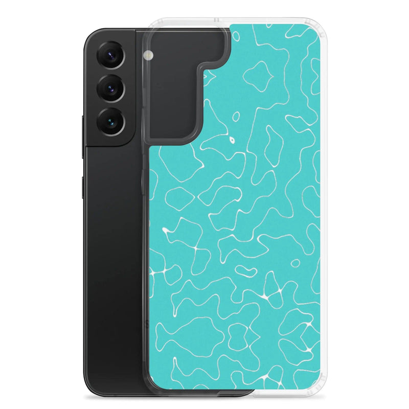 Load image into Gallery viewer, Colorful Marine Blue Green Organic Pattern Flexible Clear Samsung Case Bump Resistant Corners CREATIVETECH