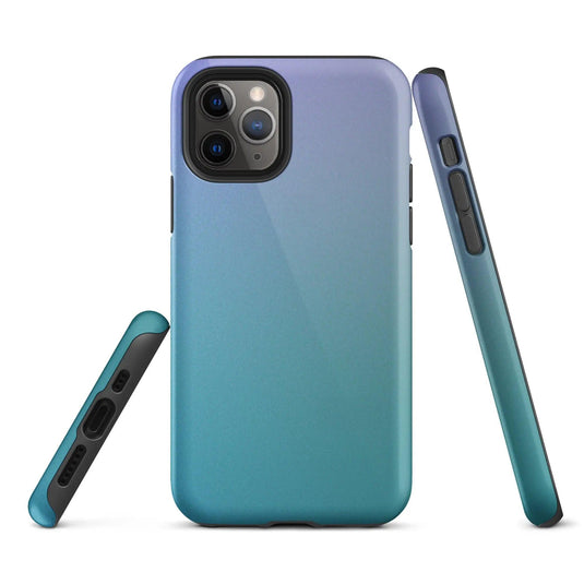 Colorful Marine Violet Blue Double Layered Impact Resistant Tough iPhone Case 3D Wrap Matte or Glossy Finish CREATIVETECH
