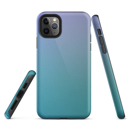 Colorful Marine Violet Blue Double Layered Impact Resistant Tough iPhone Case 3D Wrap Matte or Glossy Finish CREATIVETECH