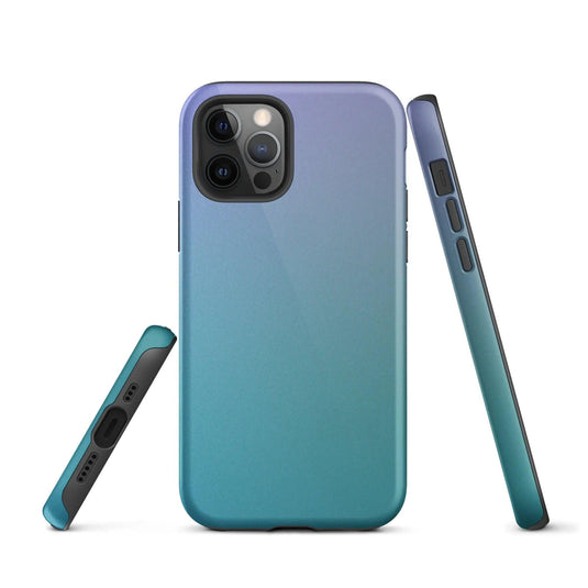 Colorful Marine Violet Blue Double Layered Impact Resistant Tough iPhone Case 3D Wrap Matte or Glossy Finish CREATIVETECH