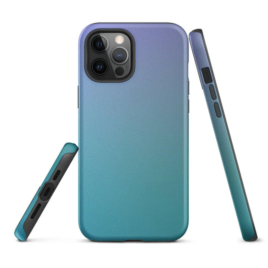 Colorful Marine Violet Blue Double Layered Impact Resistant Tough iPhone Case 3D Wrap Matte or Glossy Finish CREATIVETECH