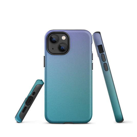 Colorful Marine Violet Blue Double Layered Impact Resistant Tough iPhone Case 3D Wrap Matte or Glossy Finish CREATIVETECH